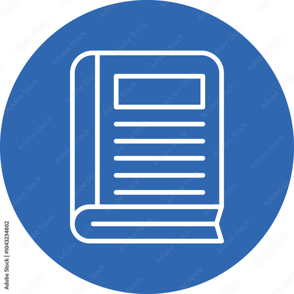 History book line circle icon History book line circle icon