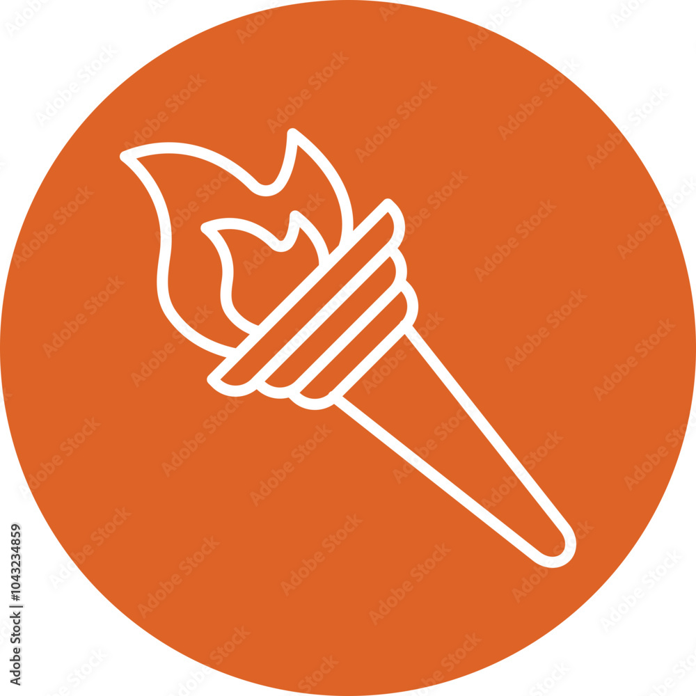 Torch line circle icon Torch line circle icon