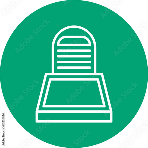 Coffin line circle icon