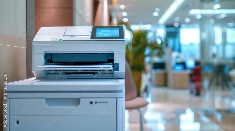 Modern Office Printer in a Contemporary Workplace Modern Office Printer in a Contemporary Workplace