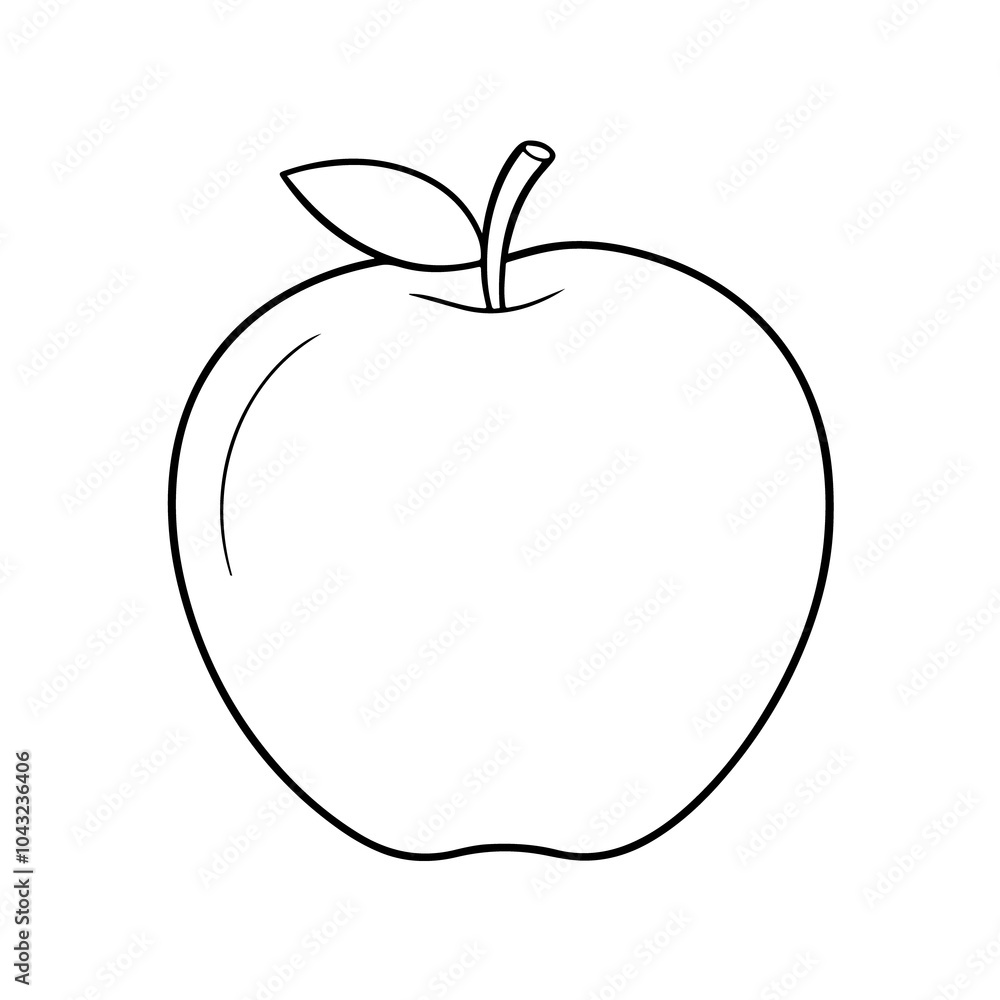 Apple silhouette vector art on a white background Apple silhouette vector art on a white background