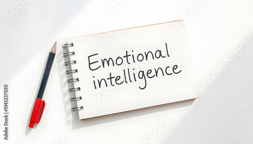 Wallpaper Mural emotional intelligence written in a notebook on white table isolated with white highlights, png Torontodigital.ca