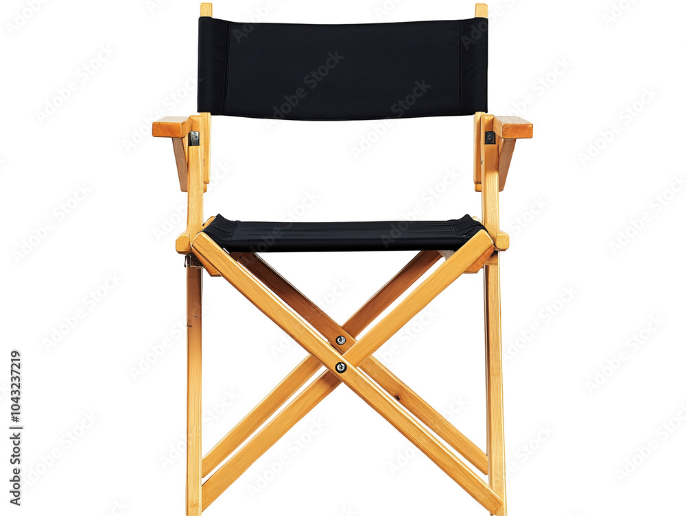 a chair with a black seat