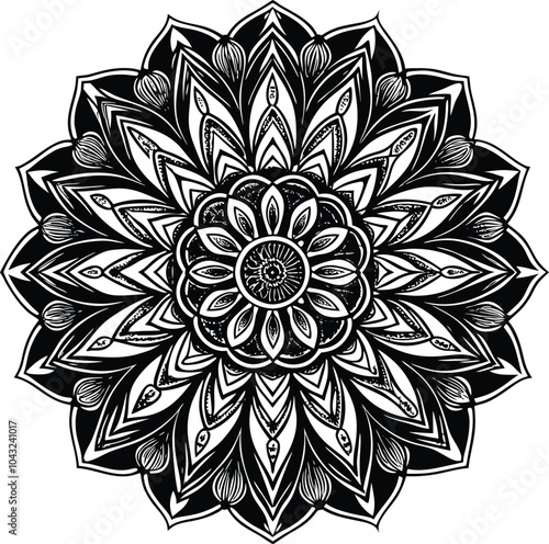 Flower Mandala Vintage decorative elements.