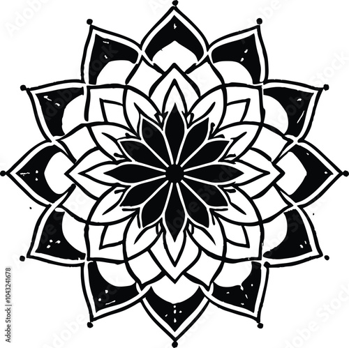 Flower Mandala Vintage decorative elements.