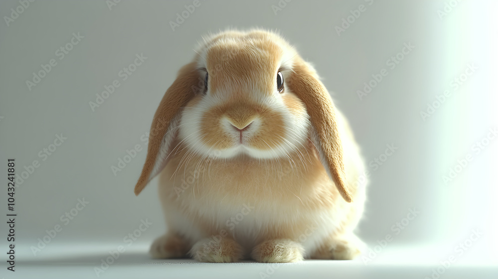 Cute rabbit on white background Cute rabbit on white background