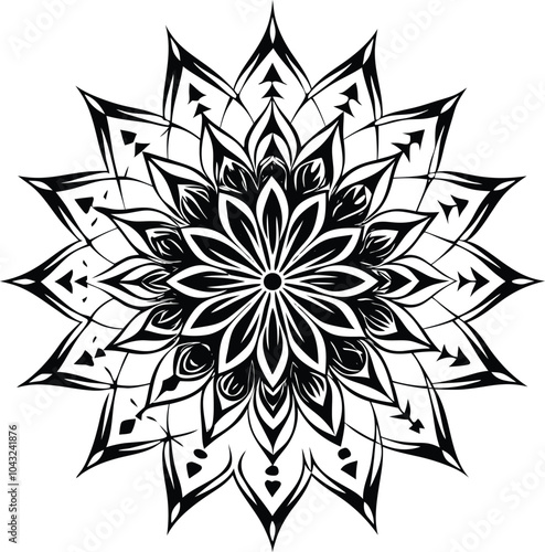 Flower Mandala Vintage decorative elements.