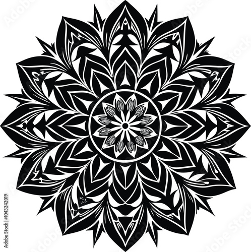 Flower Mandala Vintage decorative elements.