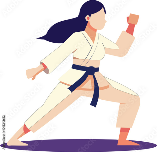 woman judo training vector illustration graphic design