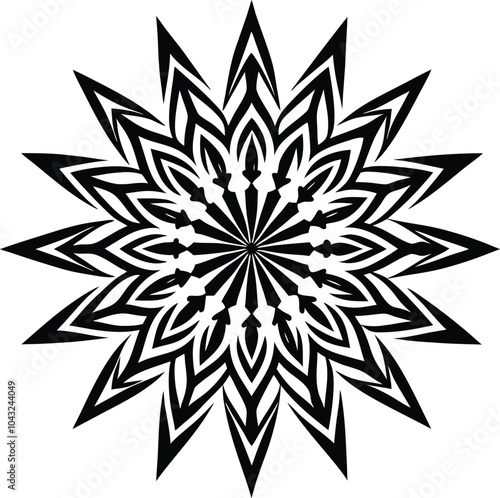black and white flower