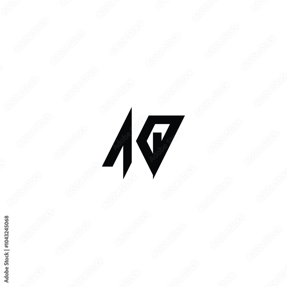 AQ monogram logo design letter text name symbol monochrome logotype alphabet character simple logo AQ monogram logo design letter text name symbol monochrome logotype alphabet character simple logo