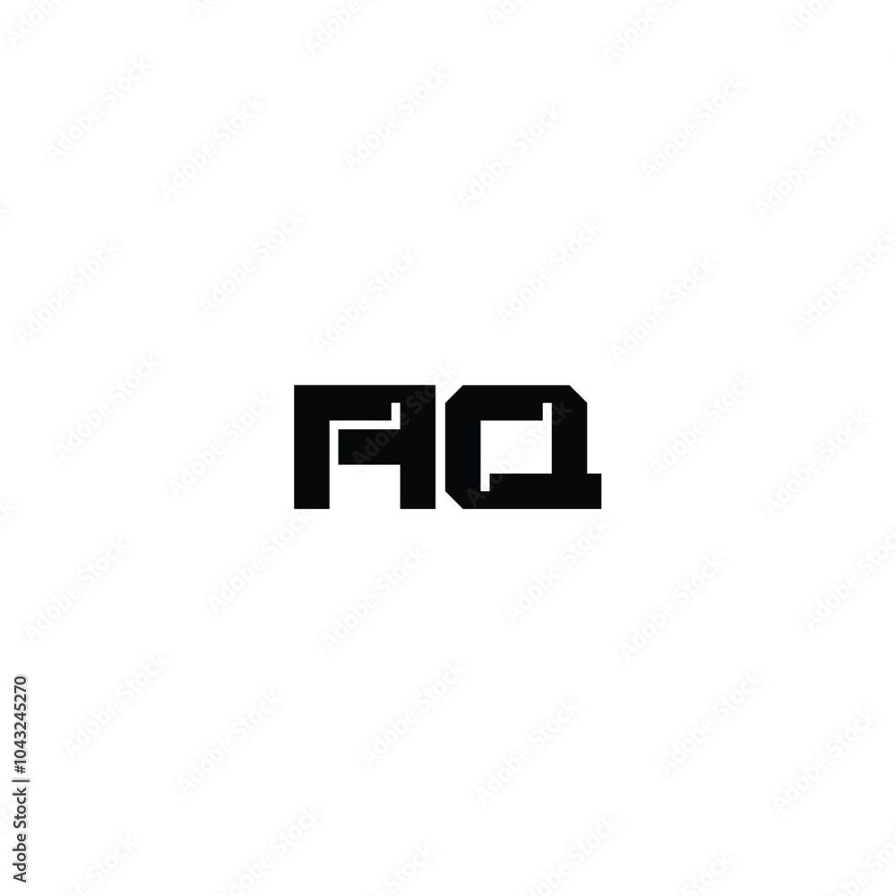 AQ monogram logo design letter text name symbol monochrome logotype alphabet character simple logo AQ monogram logo design letter text name symbol monochrome logotype alphabet character simple logo