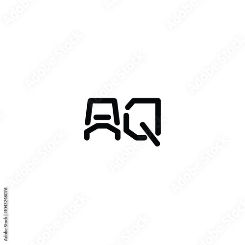 Free Download AQ monogram logo design letter text name symbol monochrome logotype alphabet character simple logo - GFXLoad