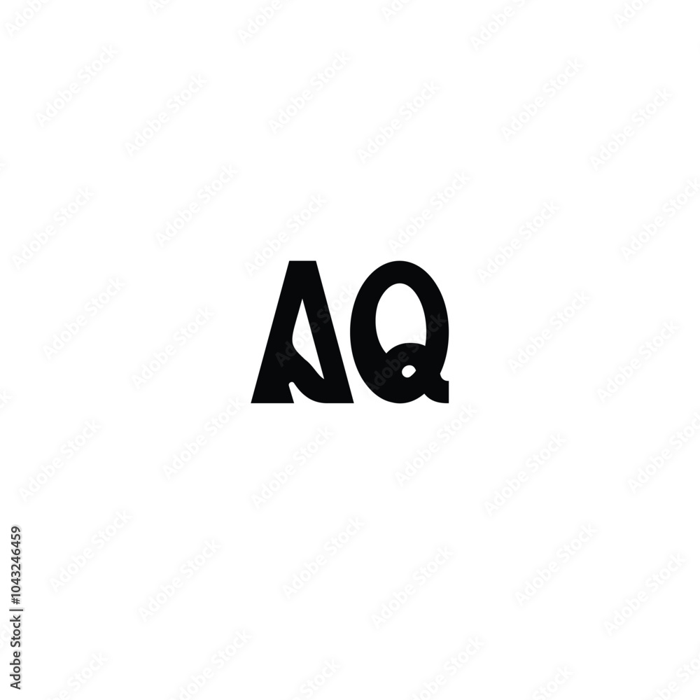 AQ monogram logo design letter text name symbol monochrome logotype alphabet character simple logo AQ monogram logo design letter text name symbol monochrome logotype alphabet character simple logo
