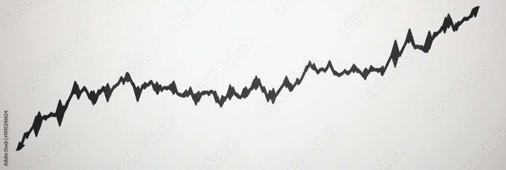 A stylized line graph depicting an upward trend over time. A stylized line graph depicting an upward trend over time.