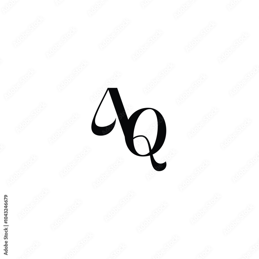 AQ monogram logo design letter text name symbol monochrome logotype alphabet character simple logo AQ monogram logo design letter text name symbol monochrome logotype alphabet character simple logo