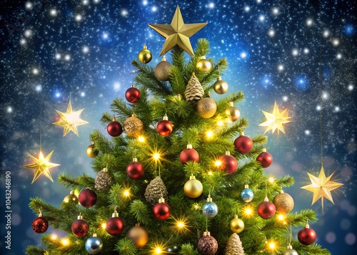 Christmas tree with christmas balls