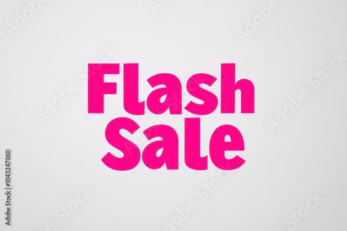 Minimalist Flash Sale Ad: A sleek, minimalist ad with just the words 