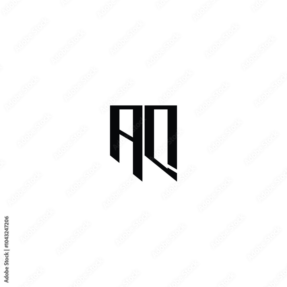 AQ monogram logo design letter text name symbol monochrome logotype alphabet character simple logo AQ monogram logo design letter text name symbol monochrome logotype alphabet character simple logo