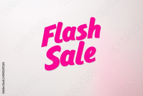 Minimalist Flash Sale Ad: A sleek, minimalist ad with just the words "Flash Sale" in neon pink, set against a plain white background. 