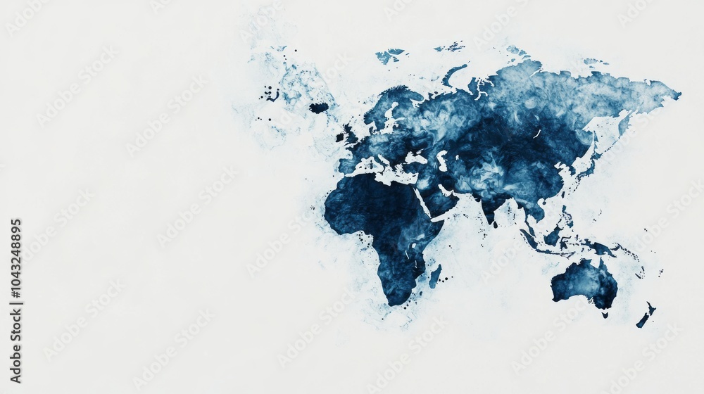 World map on a white background World map on a white background