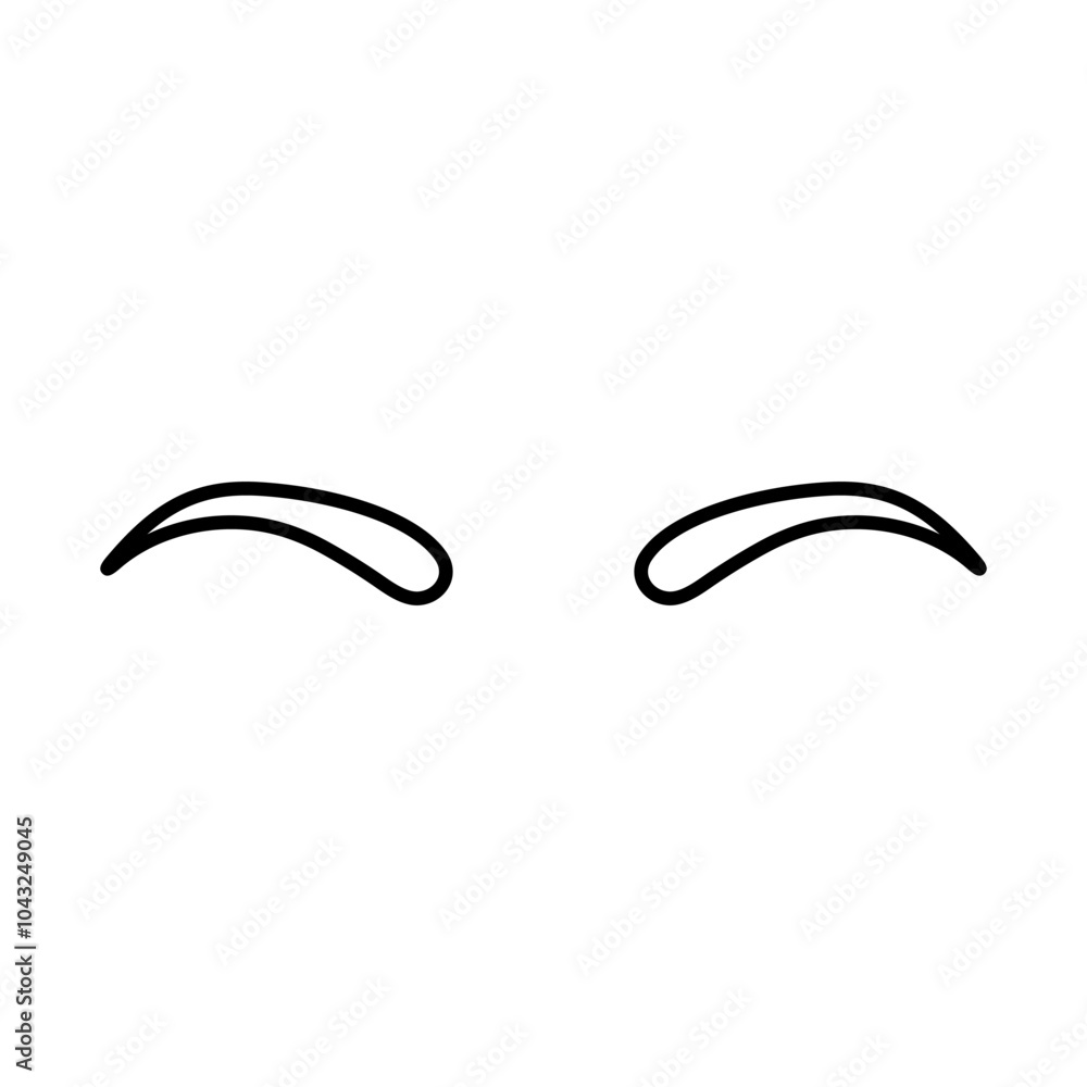 Obraz premium Brows icon vector. Eyebrow illustration sign. Forehead symbol or logo.