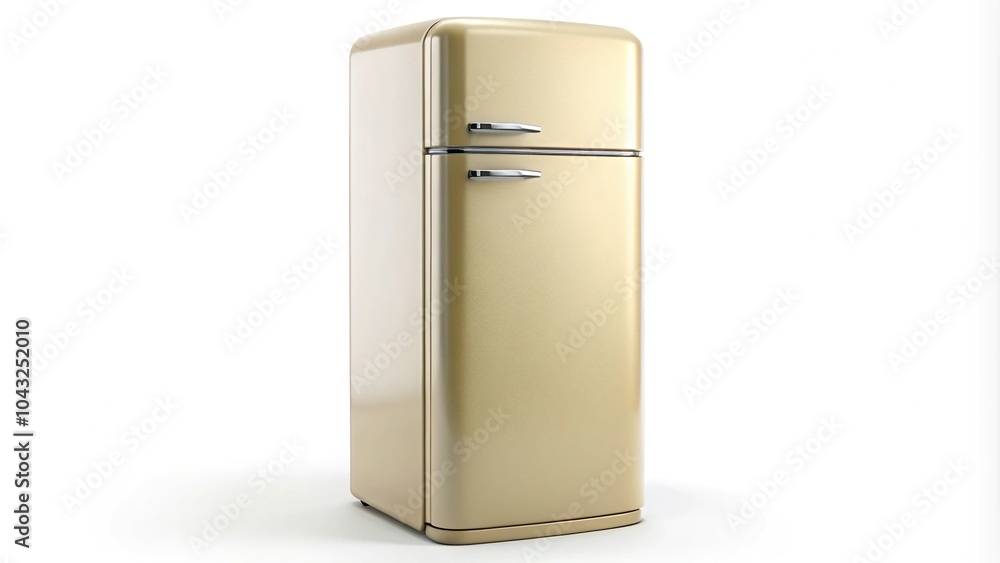 Retro refrigerator isolated on white background Retro refrigerator isolated on white background