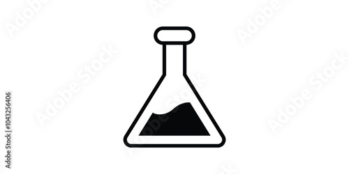 Laboratory beaker icon. Lab flask icon.