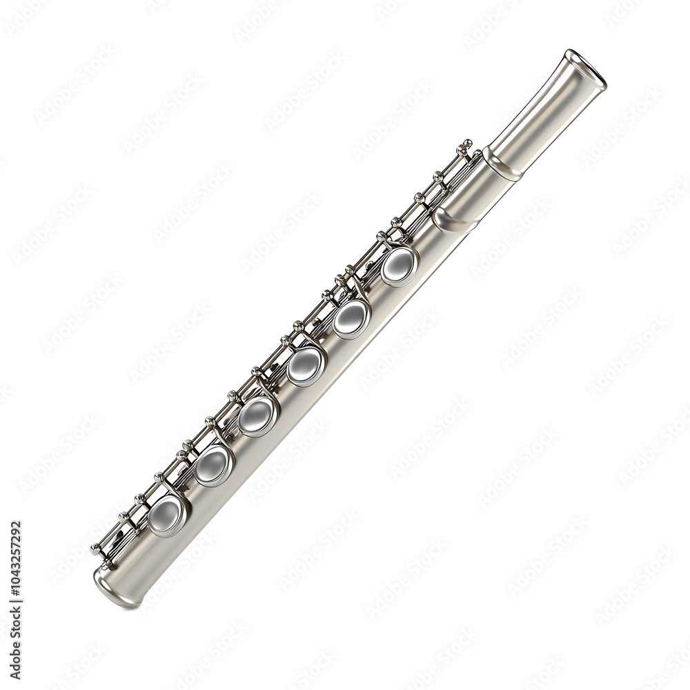 Fototapeta premium Silver Flute in Bright Light Setting
