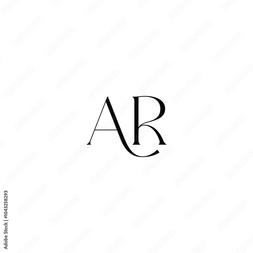 AR monogram logo design letter text name symbol monochrome logotype alphabet character simple logo AR monogram logo design letter text name symbol monochrome logotype alphabet character simple logo