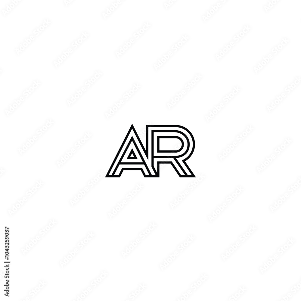 AR monogram logo design letter text name symbol monochrome logotype alphabet character simple logo AR monogram logo design letter text name symbol monochrome logotype alphabet character simple logo