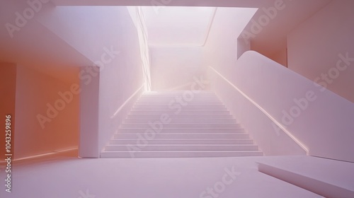 Modern Minimalist Stairs with Soft Light