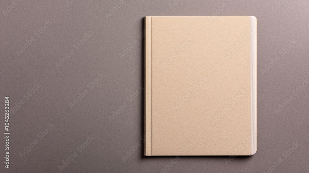 A minimalist brown notebook lies flat on a gray background, emphasizing simplicity and functionality in design. A minimalist brown notebook lies flat on a gray background, emphasizing simplicity and functionality in design.
