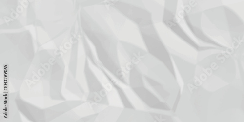 White crumpled paper texture. White wrinkled paper texture. White paper texture. White crumpled and top view textures can be used for background of text or any contents.