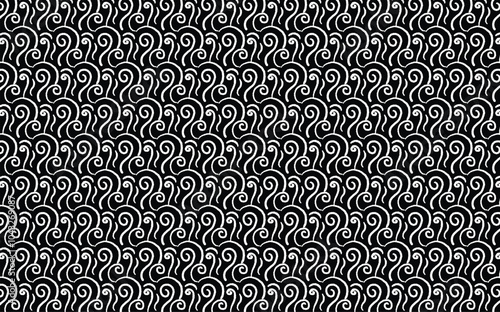 Abstract pattern art cloud or shell spirl patern design. line, cloud black and white, circle.