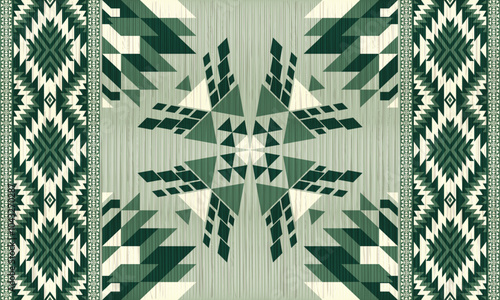 American tribal ethnic native pattern.Traditional Navajo,Aztec,Apache,Southwest and Mexican style fabric pattern.Abstract vector motifs pattern.For fabric,clothing,blanket,carpet,woven,wrap,decoration