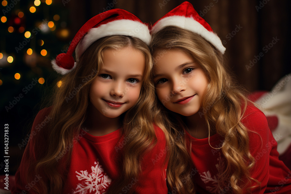Adorable little child waiting santa in xmas night fell asleep sweet dreams, Generative AI illustration Adorable little child waiting santa in xmas night fell asleep sweet dreams, Generative AI illustration