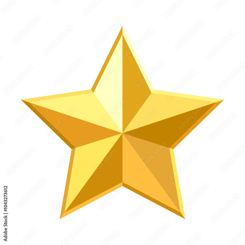 Fototapeta premium Gold Star icon stock illustration