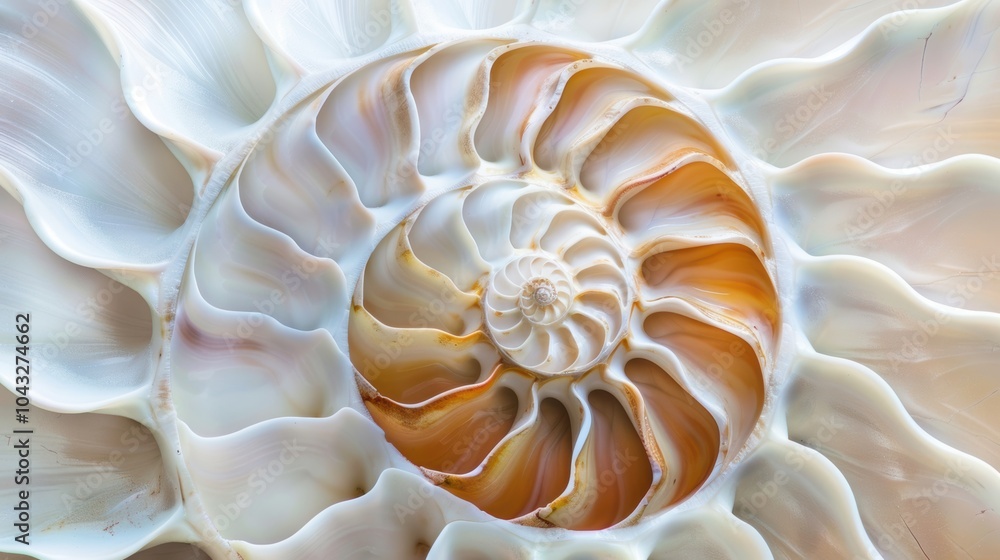 Abstract depiction of a nautilus shell, focusing on its detailed swirl. The shell's natural patterns are beautifully displayed in this art piece. Abstract depiction of a nautilus shell, focusing on its detailed swirl. The shell's natural patterns are beautifully displayed in this art piece.