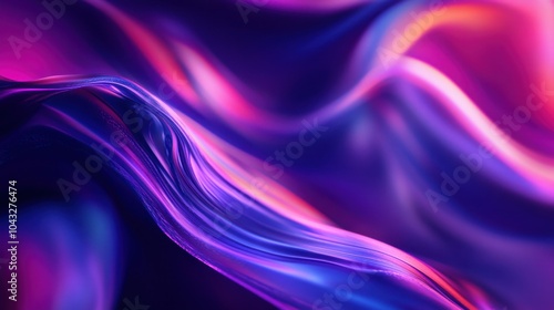 Abstract Colorful Wave Background on Dark Canvas