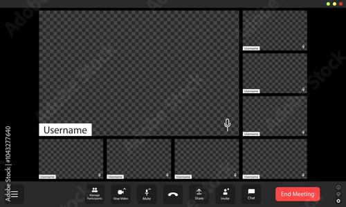 A virtual meeting platform displaying empty participant boxes, highlighting the anticipation of connectivity and collaboration in digital gatherings