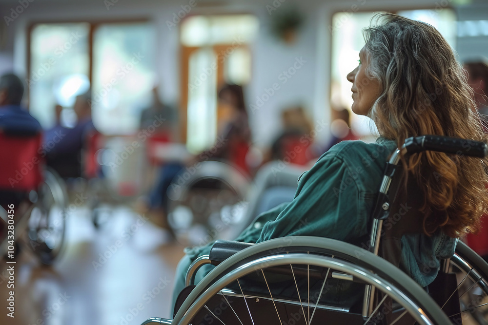 Obraz premium Professional care in a rehabilitation center generative AI technology