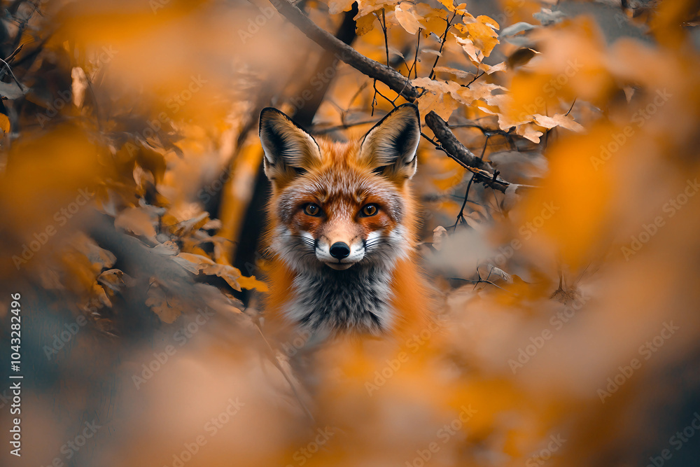 Naklejka premium Wild animal in natural habitat generative AI technology