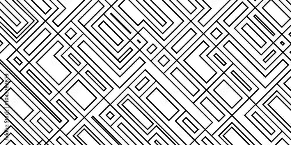 Abstract, monochrome, geometric template for web page, texture, map, poster, fabric, textile. Graphic repetitive black and white line design. Abstract, monochrome, geometric template for web page, texture, map, poster, fabric, textile. Graphic repetitive black and white line design.