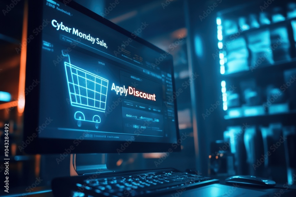 Online Shopping Cart Checkout: A computer screen showing a full online shopping cart during a Online Shopping Cart Checkout: A computer screen showing a full online shopping cart during a