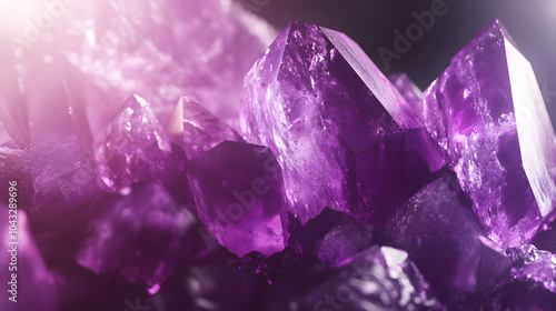 Ethereal Fluorite Crystal Background with Dazzling Light Reflections and Shimmering Facets