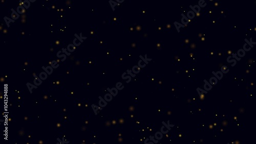 Particles flying from fire in wind animation. Bonfire flares dust sparks slow motion on a black background.