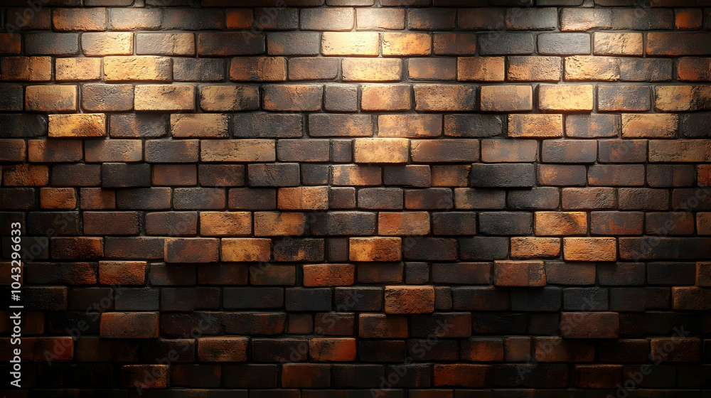 Brick Wall Background with Light Brick Wall Background with Light