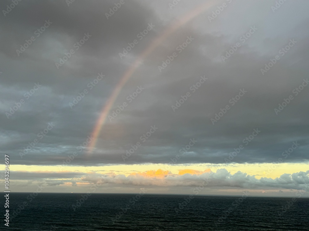 Fototapeta premium rainbow over the sea