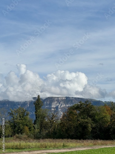 clouds over the mountains
